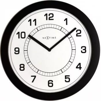 NeXtime klok 3045zw Super Slim, Ø28 cm, sieninis, juodas