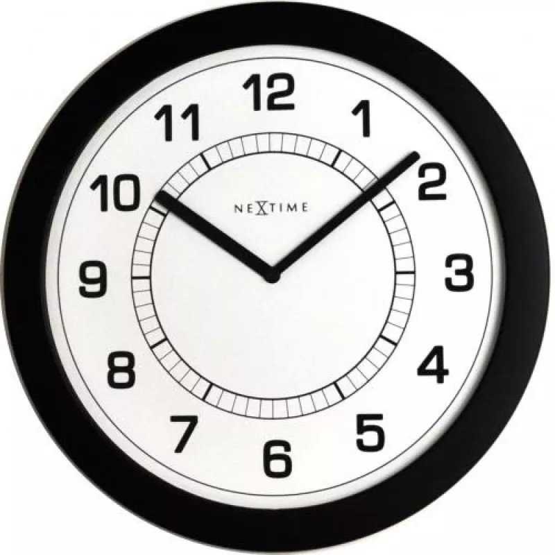 NeXtime klok 3045zw Super Slim, Ø28 cm, sieninis, juodas