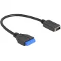DeLOCK USB laidas, vidinis šukinis kištukas į vidinį USB Type-E Key A lizdą, 25 cm