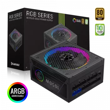 Gamemax RGB 1050G maitinimo blokas, 80 PLUS Gold, 1050 W