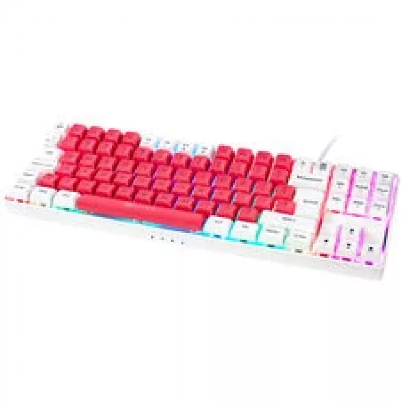 GAMIAC TKL90G žaidimų klaviatūra, Kailh Blue – balta/raudona