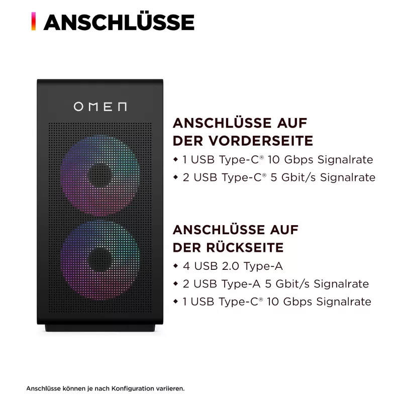 HP OMEN 35L GT16-0065ng AMD Ryzen™ 7 8700F žaidimų kompiuteris