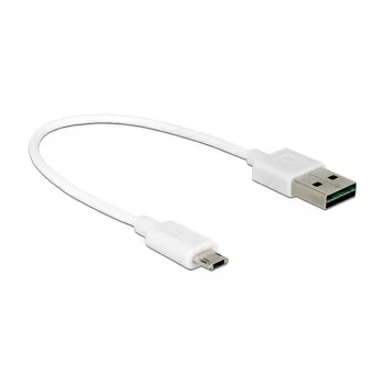 USB laidas DeLOCK 84805 USB 2.0 0,2 m USB A Micro-USB B Baltas