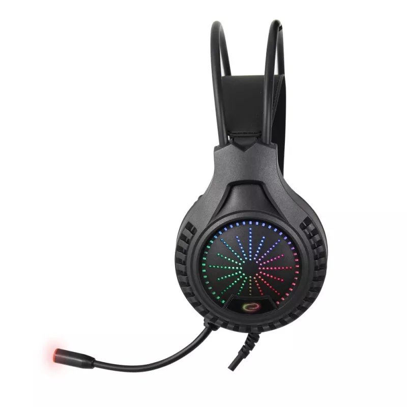 Žaidimų ausinės ESPERANZA EGH5000 – laidinės, ant ausų, USB 2.0, 20–20 000 Hz, 32 Ω, 105 dB, 1,5 m laidas, boom mikrofonas