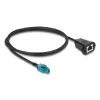 Koaksialinis kabelis DELOCK 90700 — 1 m, HSD Z į RJ-45, juodas/mėlynas