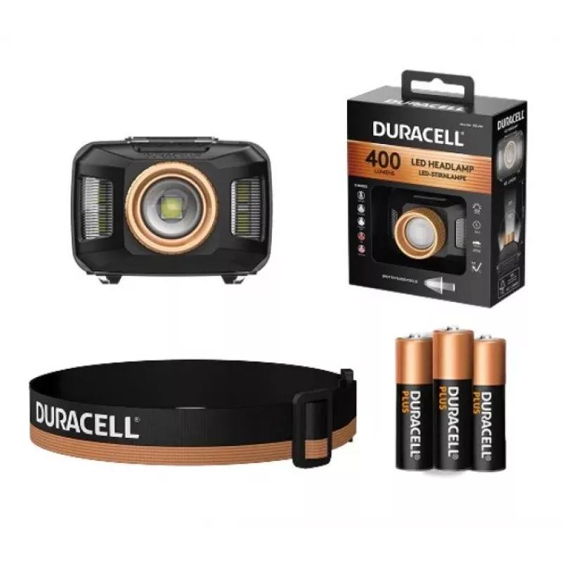 Duracell DH400 priekinė lemputė, juoda, oranžinė
