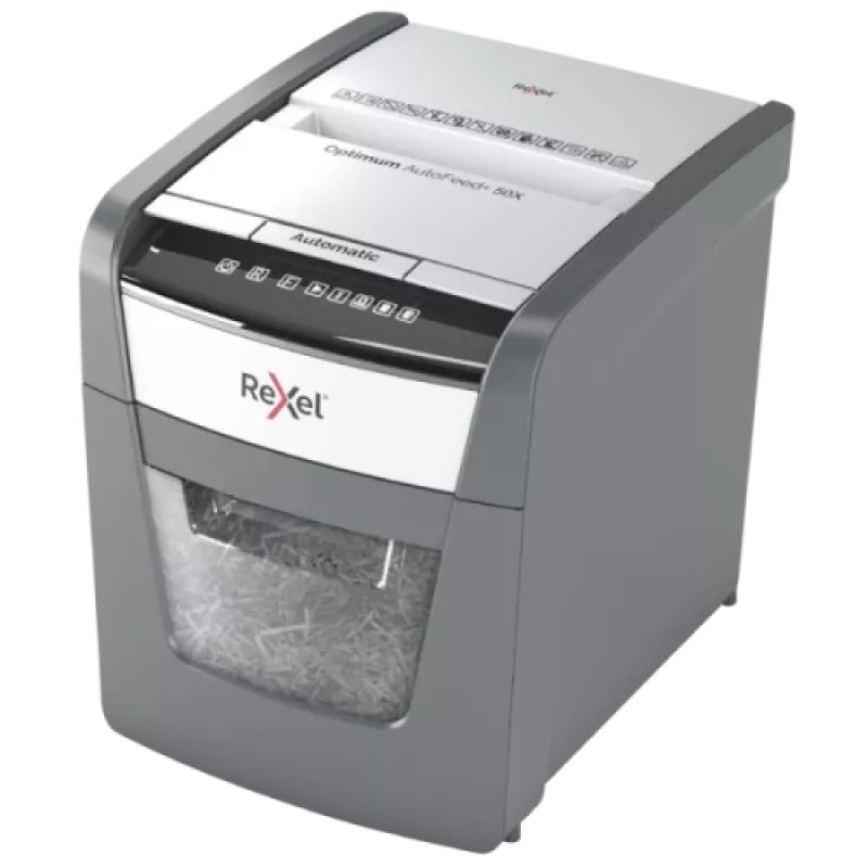 Rexel Optimum AutoFeed+ 50X automatinis kryžminis popieriaus smulkintuvas P4
