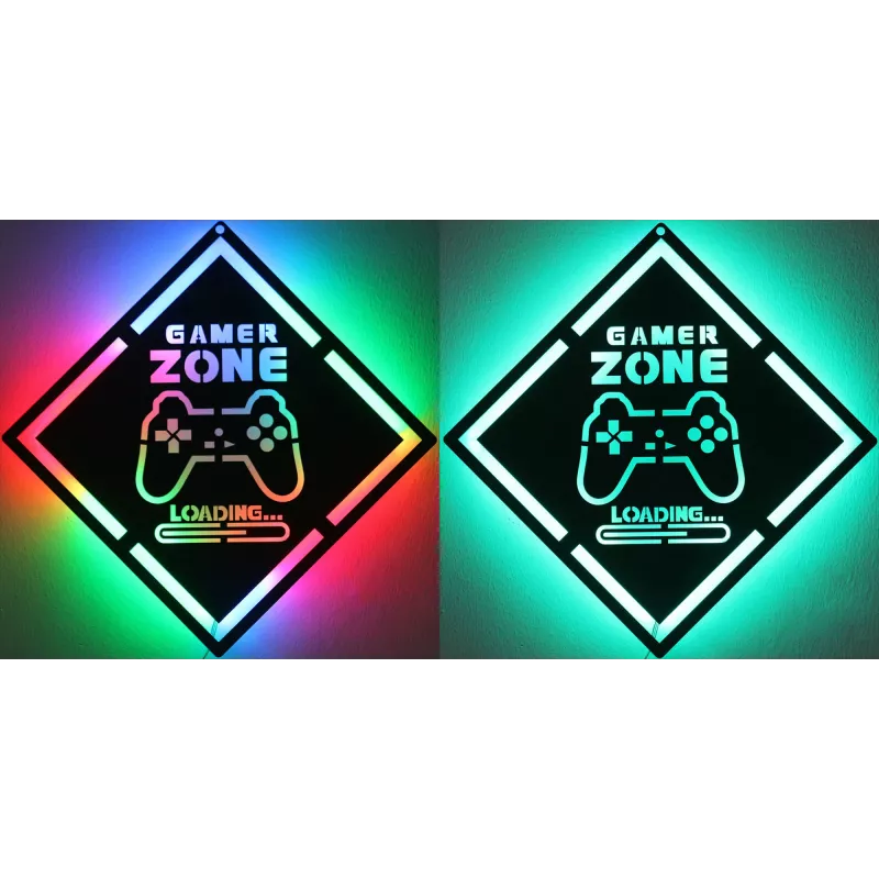 LED neoninis ženklas MANTA MASNL132RGB GAMER ZONE, RGB apšvietimas sienai