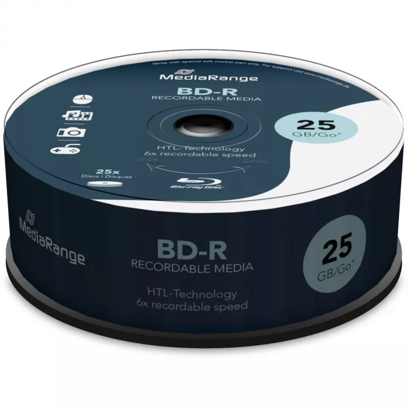 MediaRange MR514 BD-R tuščias diskas 25 GB 25 vnt.