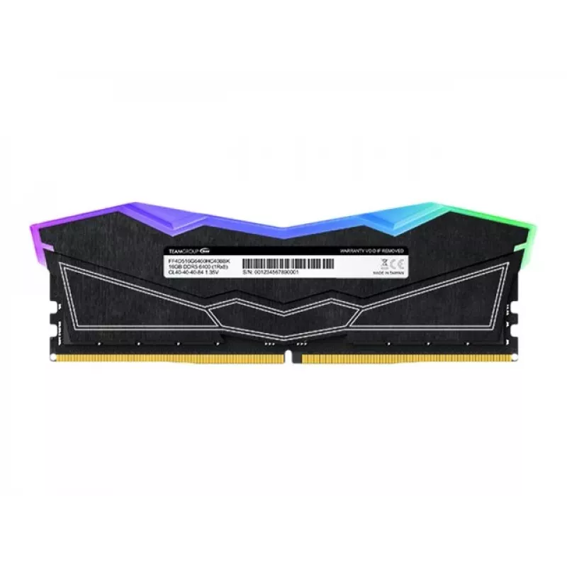 Teamgroup T-Force Delta RGB 32 GB (2x16 GB) DDR5-6400 MHz CL40 atminties rinkinys, juodas
