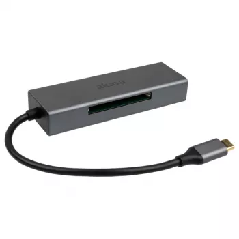 Card Reader Akasa AK-CR-09BK USB 2.0 Type-C pilka