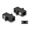 Optiminis skaidulinis jungiklis DeLOCK MTRJ moteriškas į MTRJ moterišką juodas