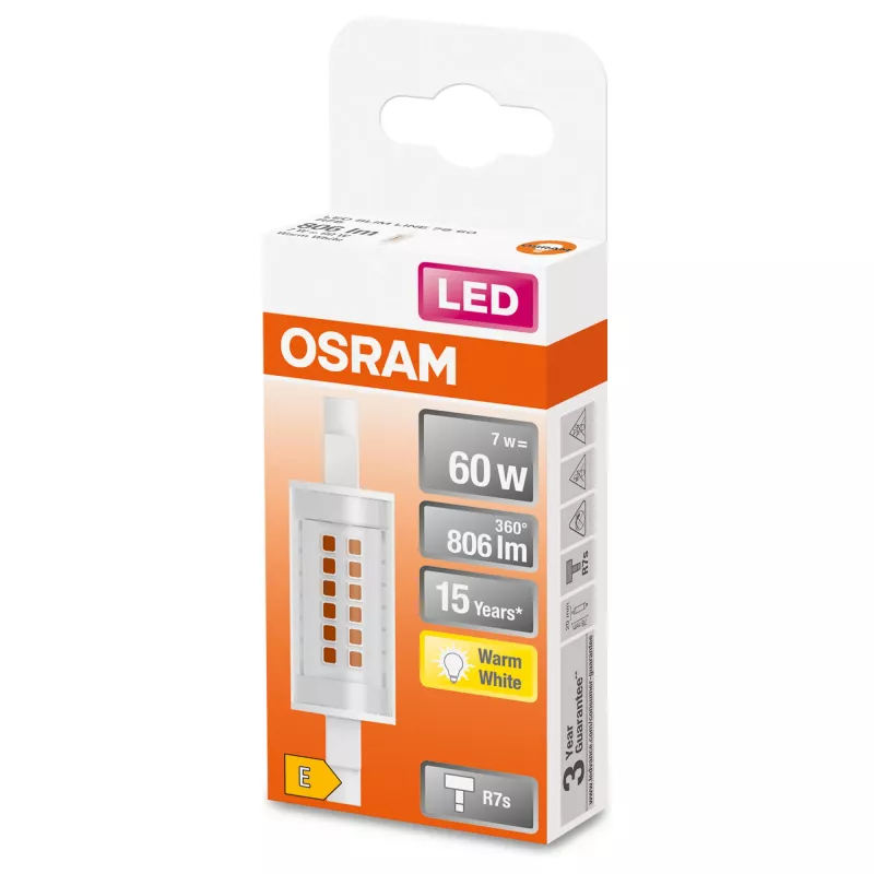 LEDvance Osram SLIM LINE LED lemputė R7s 7 W 806 lm 2700 K (šilta balta)