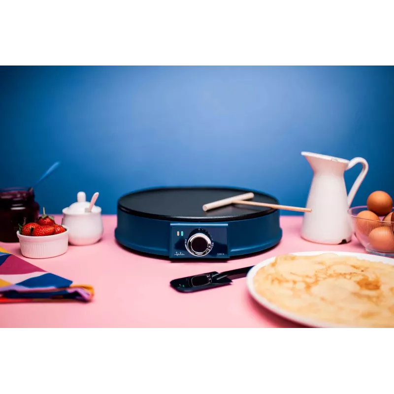 Kreplių keptuvė JATA JECR1000 1200 W Juoda Mėlyna 30 cm