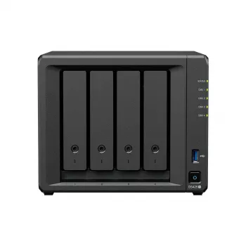 NAS saugojimo serveris SYNOLOGY DS425+ — 4 lizdai, Intel Celeron J4125 2.0–2.7 GHz, 2 GB DDR4, 0 TB, 2.5GbE, 2 M.2 lizdai