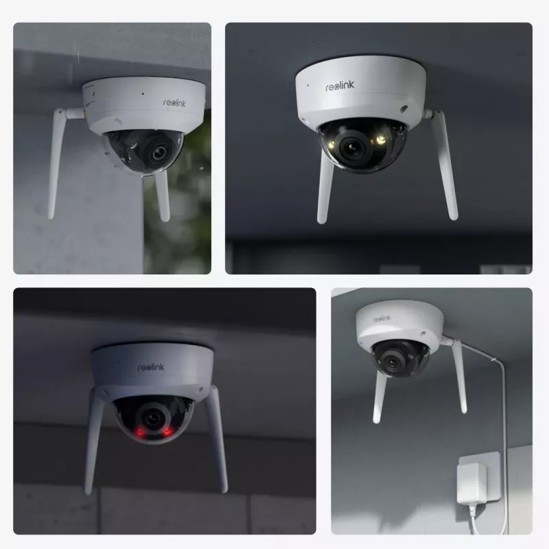 Reolink W437 kupolinė 4K Ultra HD vandalizmui atspari kamera, 8 MP, 2.7-13.5 mm, IP67, H.265, Micro SD iki 256 GB