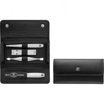Manikiūro ir pedikiūro dovanų rinkinys ZWILLING 97712-004-0, juodas nerūdijantis plienas, 4 aksesuarai
