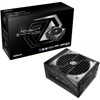 Maitinimo blokas ASRock Taichi TC-1300T 1300 W 20+4 pin ATX 80 PLUS Titanium, juodas, 135 mm ventiliatorius