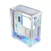 PC korpusas LOGIC Dart Pro Midi ARGB baltas — Midi Tower, ATX, 456×200×385 mm, max GPU 34 cm, CPU aušintuvo aukštis 155 mm, 3x120mm priekyje + 1x120mm gale, USB 3.0 x2, USB-C x1