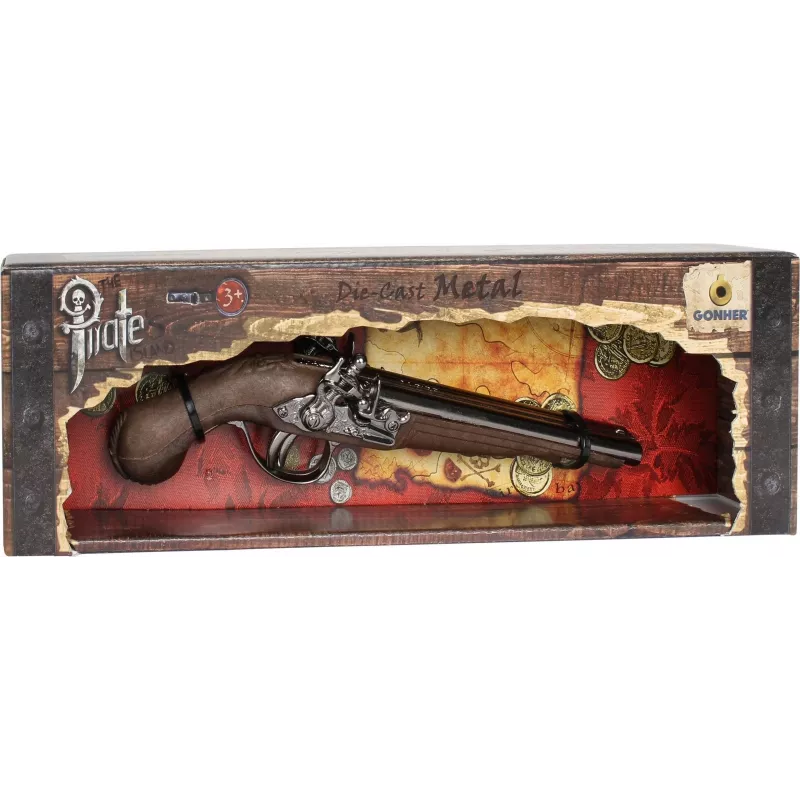 Metalinis piratų pistoletas Pulio modelis 15541/0 su realistiniu dizainu