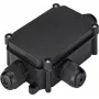 Wentronic Goobay IP-66 apsauginė dėžutė gnybtų blokams PG9, juoda – saugiam 3 kabelių sujungimui (56660)