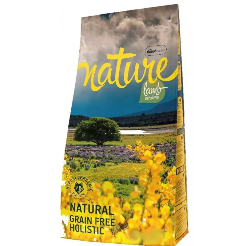 Sausas šunų ėdalas Nature Grain Free Holistic Lamb 12 kg – suaugusiems, 28% baltymų, 18% riebalų, be grūdų ir vištienos