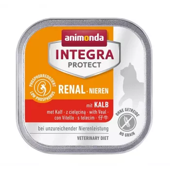 Šlapias kačių ėdalas animonda Integra Protect Renal su veršiena 100 g