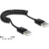 USB kabelis DeLOCK 83239 USB 2.0 0,6 m juodas