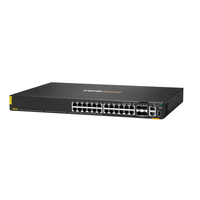 Valdomas jungiklis HPE Aruba Networking CX 6200F 24G PoE 4SFP+ 370W