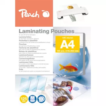 Peach PP525-02 laminavimo maišeliai A4 125 mikronų 100 vnt