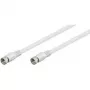 Wentronic Goobay SAT jungiamasis kabelis, 100% ekranuotas, baltas, 3,5 m - F kištukas F kištukas (27498)
