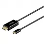 USB-C laidas SAVIO CL-191 2 m — USB-C į USB-C, kištukas-kištukas, juodas, plastikinis apvalkalas, varinis laidininkas