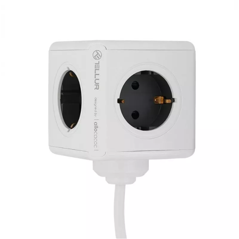 Ilgintuvas Tellur Power Cube Extended 4 lizdai 2 USB prievadai