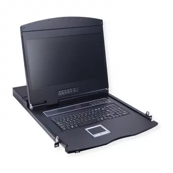 VALUE 19 colių LCD KVM konsolė su VGA, USB+PS/2, UK kištuku