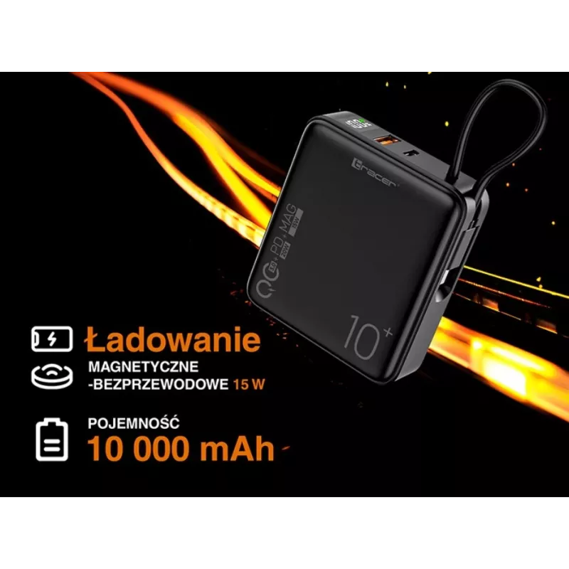 Nešiojamas įkroviklis Tracer Scout 10000 mAh MAG+PD+QC