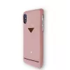 VixFox nugarinė panelė iPhone XSMAX su kortelių kišene, rožinė
