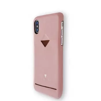 VixFox nugarinė panelė iPhone XSMAX su kortelių kišene, rožinė