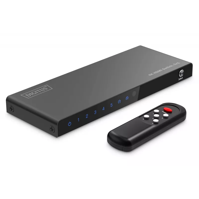 HDMI jungiklis DIGITUS DS-55332, 5x1, 4K 60Hz