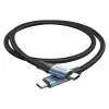 Vention USB 2.0 5A 240W 1m JUODAS USB-C į C laidas