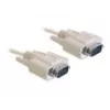 DeLOCK RS-232 laidas 2 m, smėlio spalvos, DB-9 jungtis
