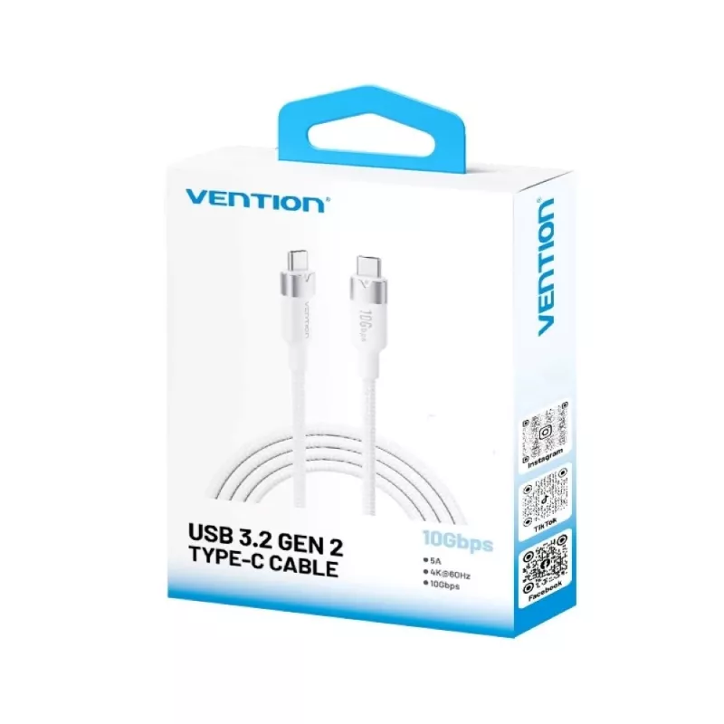 Vention USB 3.2 5A 10Gbps 1m WH USB-C į USB-C laidas