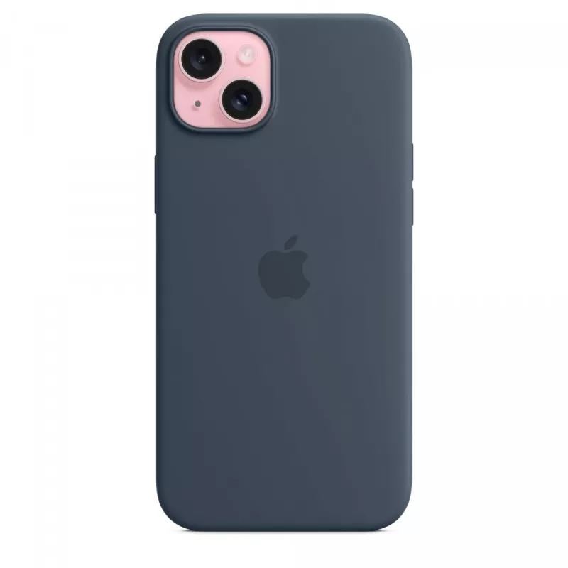 Apple iPhone 15 Plus Silikoninis Dėklas su MagSafe – Storm Blue