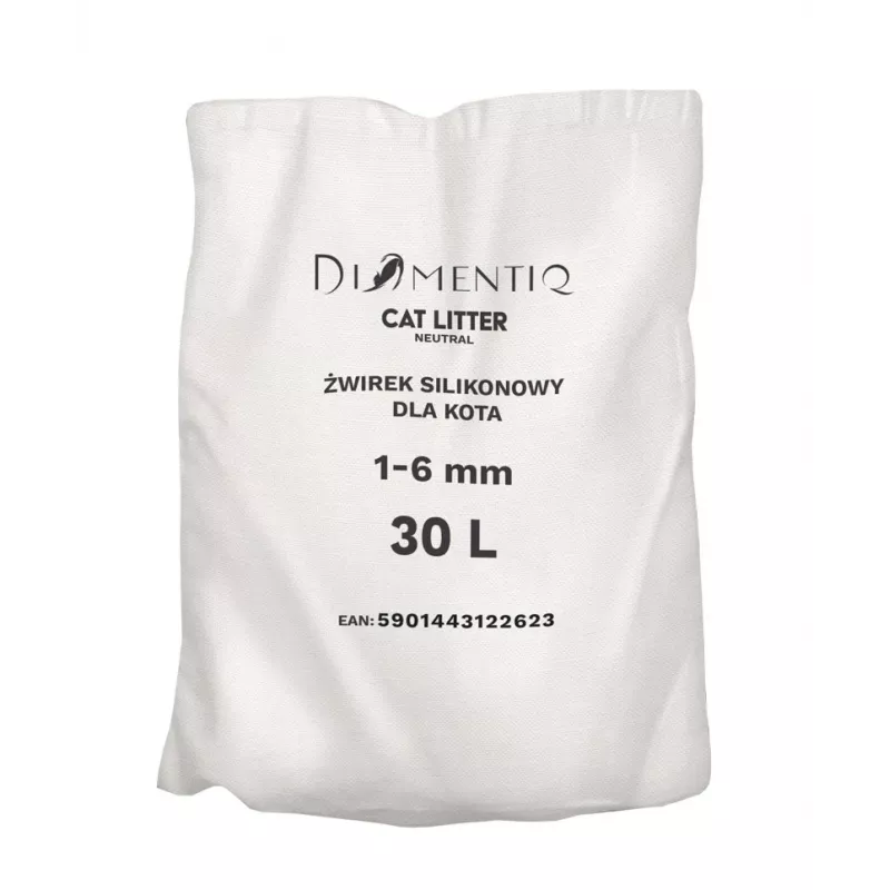 Kačių kraikas DIAMENTIQ Neutral bespalviai silikoniniai granules 30 L – bekvapis, 1–6 mm