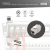 Digitus Cat.6A ekranuotas Keystone modulis su išmaniuoju kabelių tvarkytuvu, 12 vnt., sidabrinis