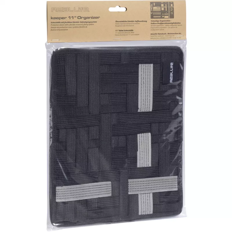 Dėklas planšetei RealPower 156802 27,9 cm (11 colių) Juoda Pilka