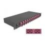 Šviesolaidinė sujungimo dėžė DeLOCK 67008 juoda metalinė 482x220x44mm
