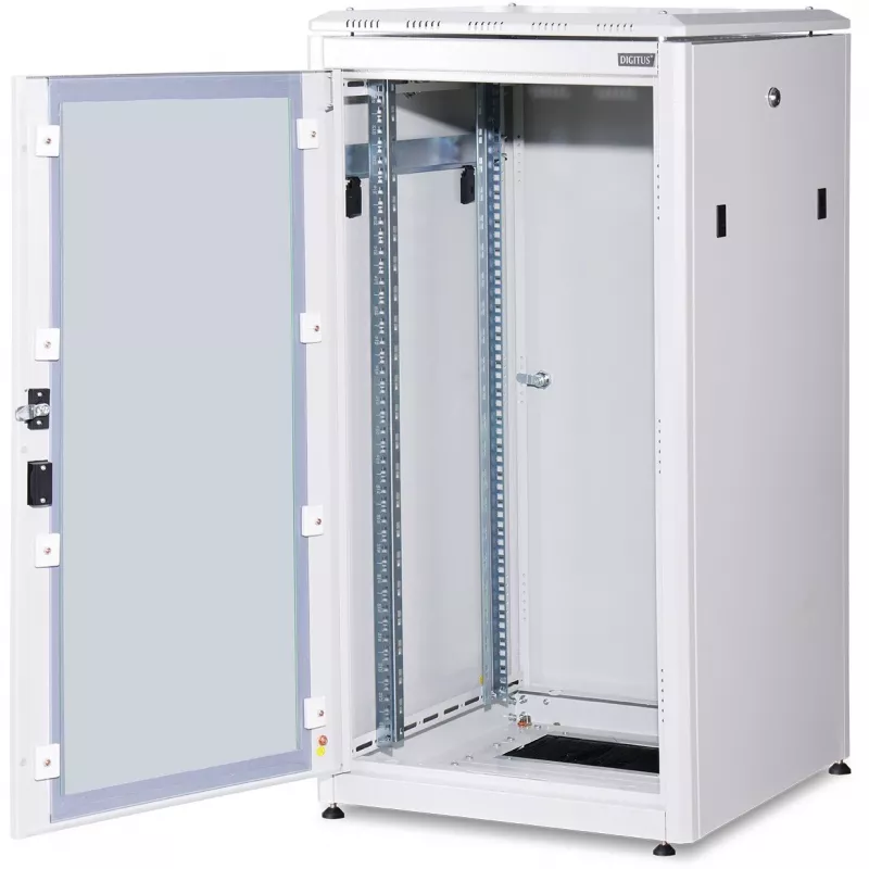 DIGITUS Professional Unique DN-19 22U-6/6-1 – tinklo spinta, šviesiai pilka RAL 7035, 22U, 48,3 cm (19 inch)