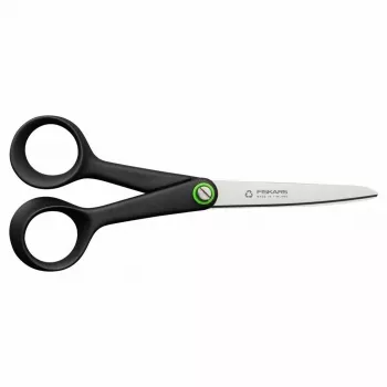 Fiskars 1074543 universalios žirklės popieriui ir rankdarbiams, tiesus pjūvis, juodos, nerūdijantis plienas