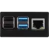 Aliumininis korpusas Raspberry Pi 4 B JYT RB-AlucaseP4+01B, juodos spalvos