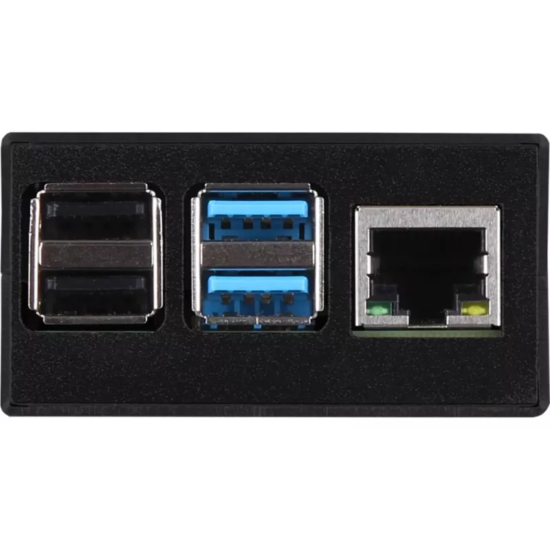 Aliumininis korpusas Raspberry Pi 4 B JYT RB-AlucaseP4+01B, juodos spalvos